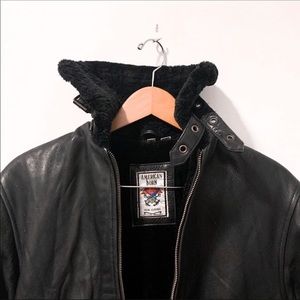 Aviator leather jacket